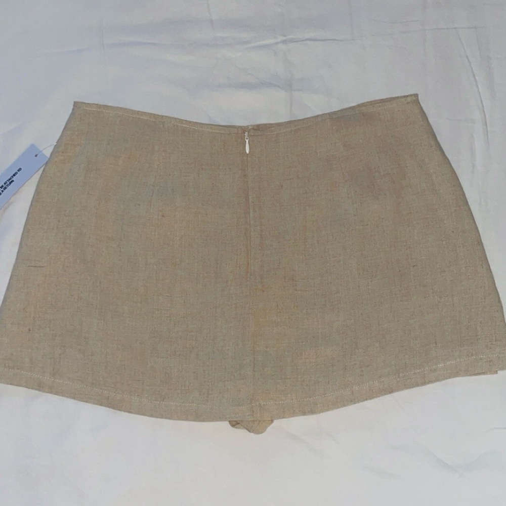NWT Princess Polly Gigi Beige Linen Skort - Size 6 - Picture 5 of 8